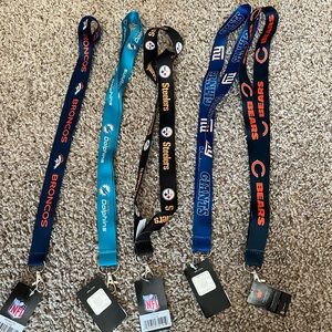 NFL Lot of 5 Lanyards NWT (See Description)